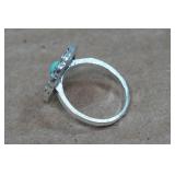 Silver Tone Ladies Turquoise Rings