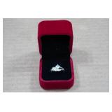 Silver Tone Ladies Cubic Zirconia Ring