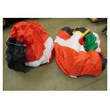 *2* DAMAGED 13 Foot Inflatable Santas