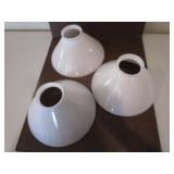 Milk Glass Lamp Shades, Vintage