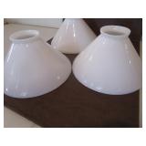 Milk Glass Lamp Shades, Vintage