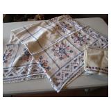Vintage Cross Stitch Tablecloth