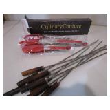 Silicone Tongs, Skewers