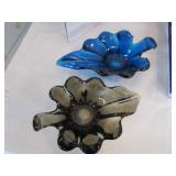 Viking Leaf Trays, Pink Vase, Candle Holders