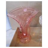 Viking Leaf Trays, Pink Vase, Candle Holders