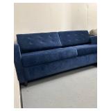 Blue Upholstered Sofa 80x36 Inch