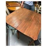 Antique Drop-Leaf Console Table with Tapered Legs