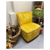 Vintage Yellow Lounge Chair with Mid-Century Design