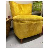 Vintage Yellow Lounge Chair with Mid-Century Design