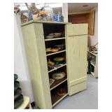Antique Painted Wooden Pantry Cabinet 31.5x16.5x61 in