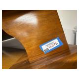 Mid-Century Modern Two-Tier Side Table with Brass Feet 30x17x26