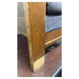 Wooden Armchair with Upholstered Cushions 28x28 Inch