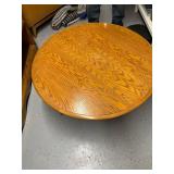 Round Oak Coffee Table 42x17 Inches