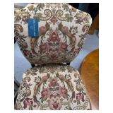 Upholstered Vintage Accent Chair with Floral Pattern