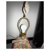 Apple Shaped Table Lamp with Leaf Finial, 27 Inches Tall