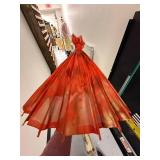 Set of 3 Hand-Painted Asian Paper Parasols with Floral Designs