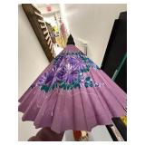 Set of 3 Hand-Painted Asian Paper Parasols with Floral Designs