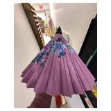 Set of 3 Hand-Painted Asian Paper Parasols with Floral Designs