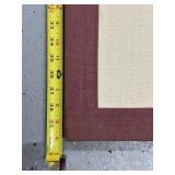 Framed Textile Wall Art with Vase and Floral Embroidery 36x24 Inches