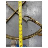 Quatrefoil Gold Metal Coffee Table Base, 30 Inch Diameter