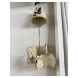 Set of 3 Decorative Clay Wind Chimes Southwest and Nature Motifs
