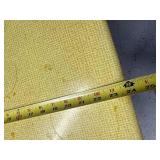 Vintage Yellow Top Metal Folding Table with Shelf 30x24 Inches