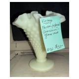 Vintage Fenton Hobnail Uranium Glass Vase