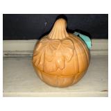 Vintage Longaberger Pumpkin Glass Candy Dish with Lid