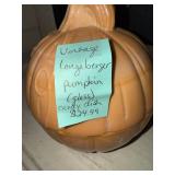 Vintage Longaberger Pumpkin Glass Candy Dish with Lid