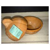 Vintage Longaberger Pumpkin Glass Candy Dish with Lid