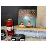 Vintage View-Master Lot with Reels, Artist Drawing Paper, Fortune Sticks, and Books