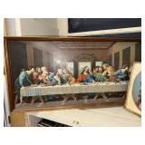 Framed Paint by Number Art: The Last Supper and Jesus Portrait