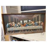 Framed Paint by Number Art: The Last Supper and Jesus Portrait