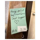 Framed Paint by Number Art: The Last Supper and Jesus Portrait