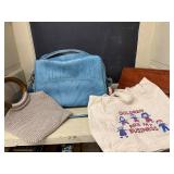 Collection of 4 Vintage Handbags and Totes Including American Tourister and Leather Clutch