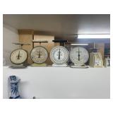 Collection of 6 Vintage and Retro Kitchen Scales