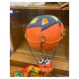 Hand Painted Parrot Wall Decor and Fabric Hot Air Balloon Decoration Set