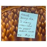 Collection of Artisan Pottery Bowls, Vase, French Serving Dish, and Mugs