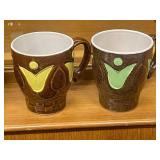 Collection of Artisan Pottery Bowls, Vase, French Serving Dish, and Mugs