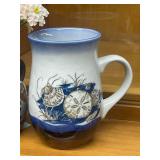 Collection of Artisan Pottery Bowls, Vase, French Serving Dish, and Mugs