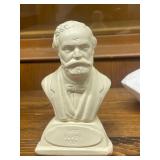 Collection of 7 Composer and Figure Busts and Statues Assorted Materials