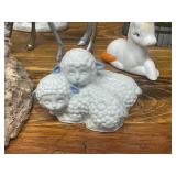 Collection of Animal Figurines and Handmade Wooden Horse