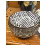 Assorted Vintage and Handcrafted Decorative Tableware Including Vases and Bowls