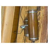 Vintage Art Deco Gooseneck Desk Lamp with Wood and Metal Accents