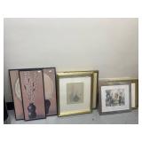 Collection of 8 Framed Wall Art Prints and Paintings