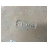 Collection of 7 Mexican Hand-Painted Pottery Bowls, Plates, and Pitcher