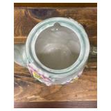 Set of 3 Decorative Ceramic Teapots and Pitcher with Floral Motifs