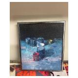 Collection of Vintage Rock Concert Posters, Patent Art Prints, and Framed Painting