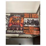 Collection of Vintage Rock Concert Posters, Patent Art Prints, and Framed Painting