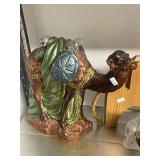 Collection of Decorative Camel and Elephant Figurines - Mixed Materials